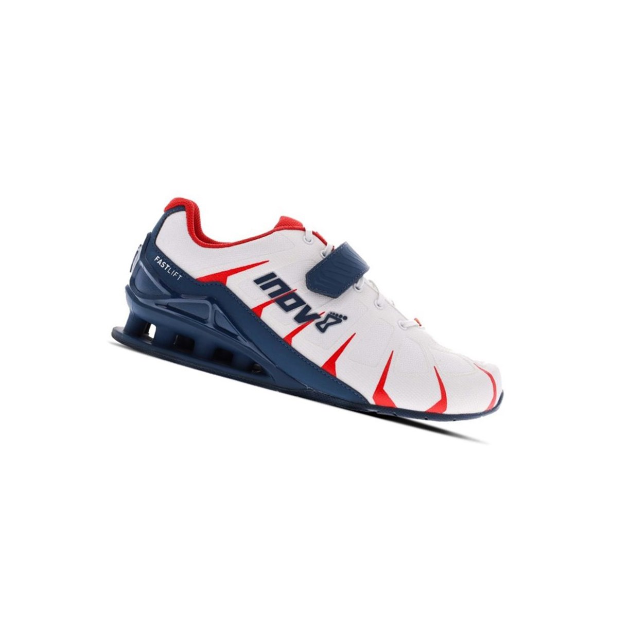 Chaussures Haltérophilie Inov-8 Fastlift 360 Homme Blanche Bleu Marine Rouge | 0639-RFISW